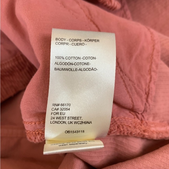 Free People NWT coral Corduroy Mini Skirt button up - Picture 6 of 7